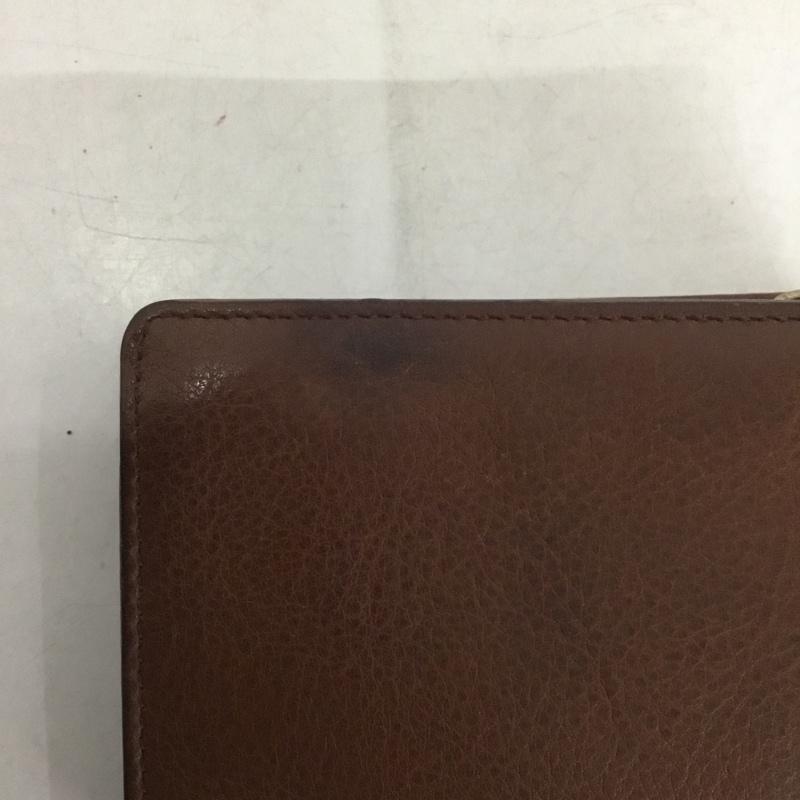 スロウ SLOW 財布 二つ折り L字ファスナー レザー 箱有 無地 茶 / ブラウン /  メンズ USED 古着 中古 10140434