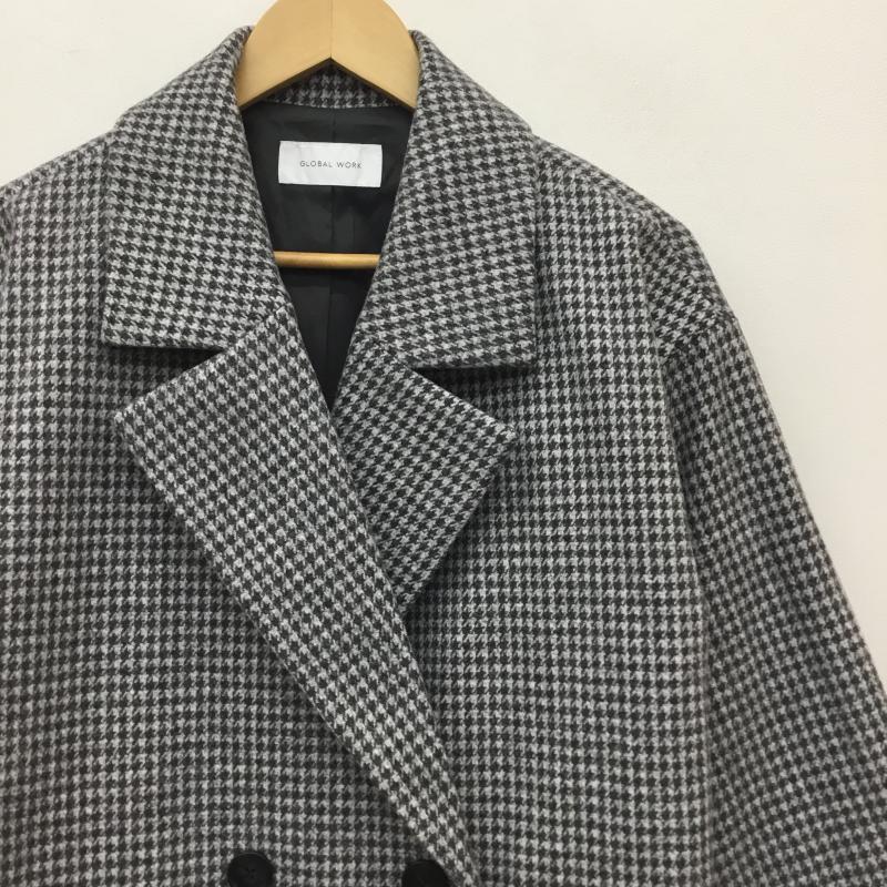 グローバルワーク GLOBAL WORK ジャケット、上着 ジャケット、ブレザー M 千鳥格子 灰 / グレー / X ダークグレー / ダークグレー /  レディース USED 古着 中古 10140449