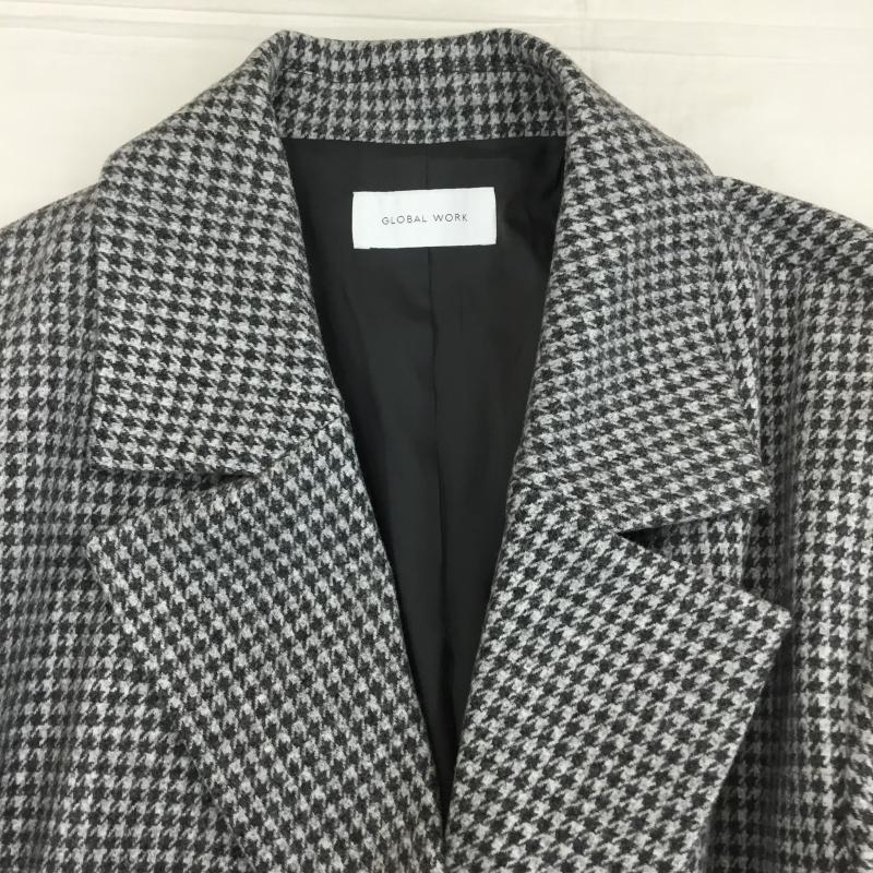 グローバルワーク GLOBAL WORK ジャケット、上着 ジャケット、ブレザー M 千鳥格子 灰 / グレー / X ダークグレー / ダークグレー /  レディース USED 古着 中古 10140449