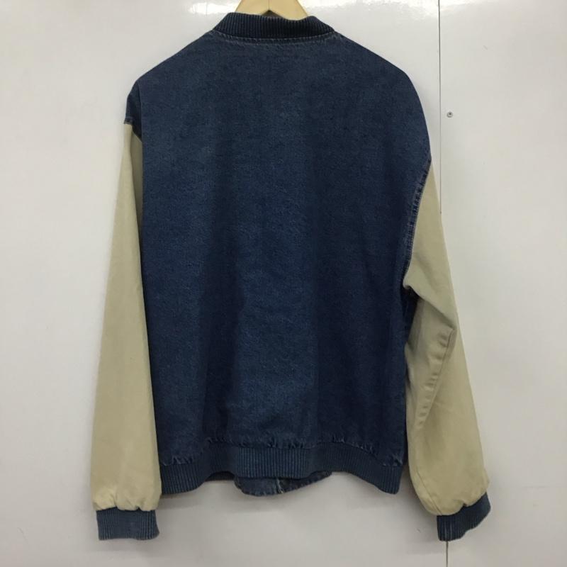 古着 USED ジャケット、上着 ジャンパー、ブルゾン デニムジャケット Gジャン アウター カジュアルジャケット L ロゴ、文字 白 / ホワイト / X インディゴ / インディゴ /  メンズ USED 古着 中古 10140489