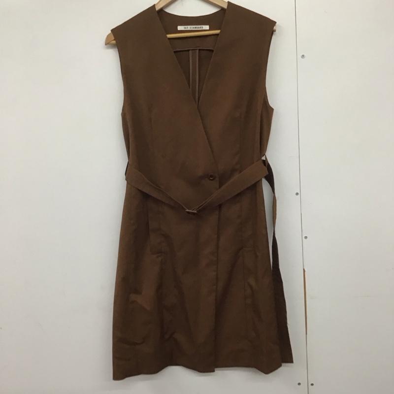 スライ SLY ベスト ベスト WAISTBELTGILET-S 0309SR33-0160 FREE 無地 茶 / ブラウン /  レディース USED 古着 中古 10140505