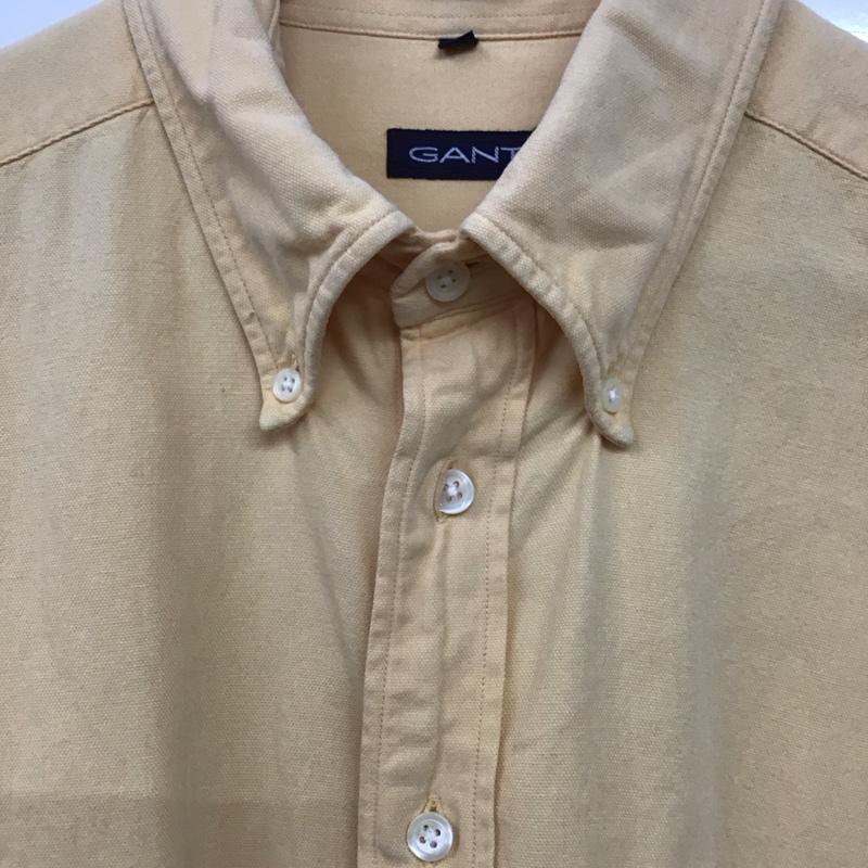 ガント GANT シャツ、ブラウス 長袖 長袖シャツ 無地シャツ カラーシャツ ボタンダウンシャツ 90s ポルトガル製 L 無地 橙 / オレンジ /  メンズ USED 古着 中古 10140515