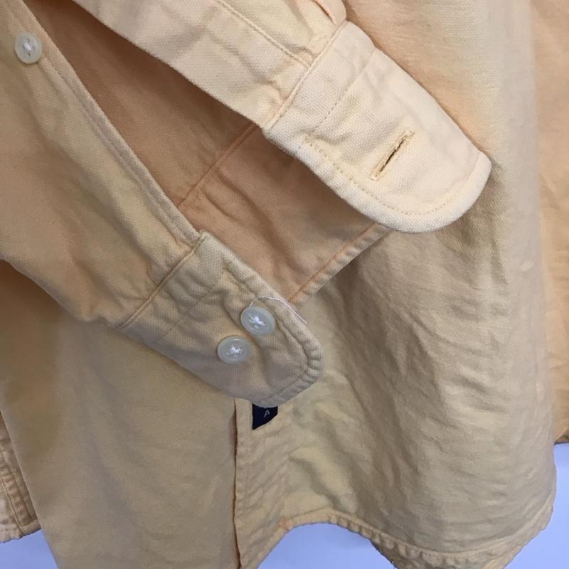 ガント GANT シャツ、ブラウス 長袖 長袖シャツ 無地シャツ カラーシャツ ボタンダウンシャツ 90s ポルトガル製 L 無地 橙 / オレンジ /  メンズ USED 古着 中古 10140515