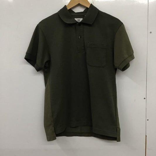 ユニクロ UNIQLO ポロシャツ 半袖 半袖ポロシャツ カラーシャツ 半袖カットソー S 無地 カーキ / カーキ /  メンズ USED 古着 中古 10140535