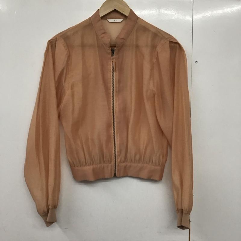 スライ SLY ジャケット、上着 ジャンパー、ブルゾン 030BSK30-7100 シアーショートブルゾン ピンク FREE 無地 桃 / ピンク /  レディース USED 古着 中古 10140538