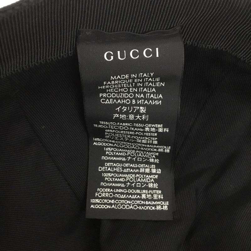 グッチ GUCCI 帽子 キャップ ウェブ ストライプ付き GGキャンバス ベースボールキャップ 200035 KQWBG 1060 総柄 黒 / ブラック /  メンズ USED 古着 中古 10140612