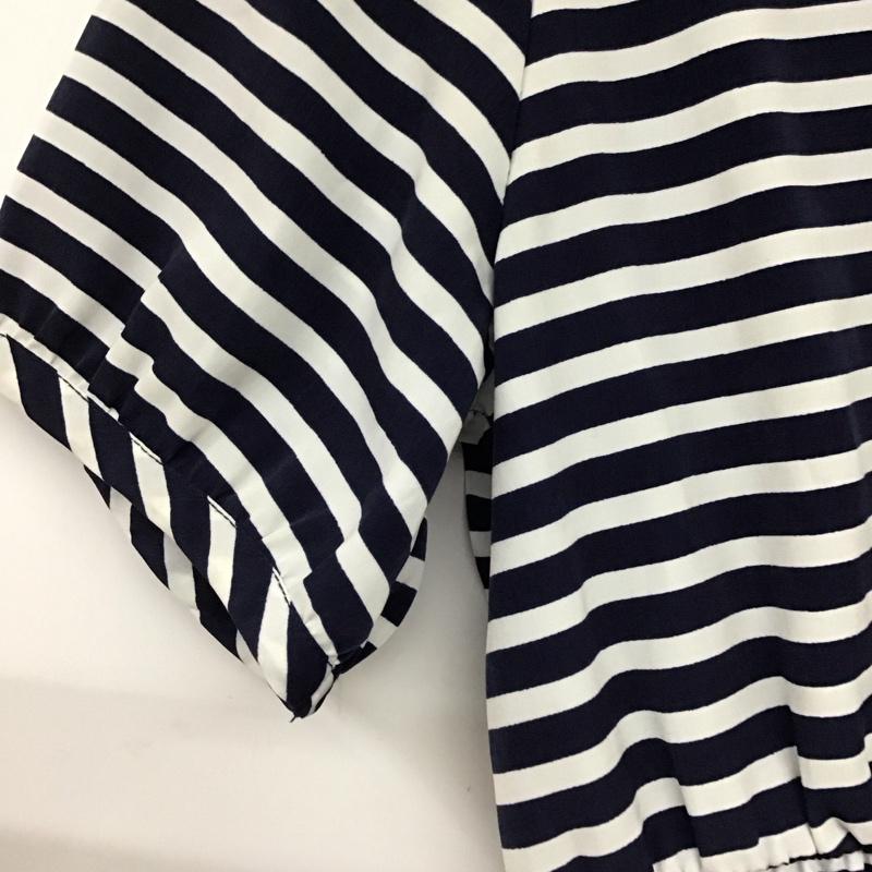 アクシーズファム axes femme カットソー 半袖 M ボーダー柄 白 / ホワイト / X 紺 / ネイビー /  レディース USED 古着 中古 10140630