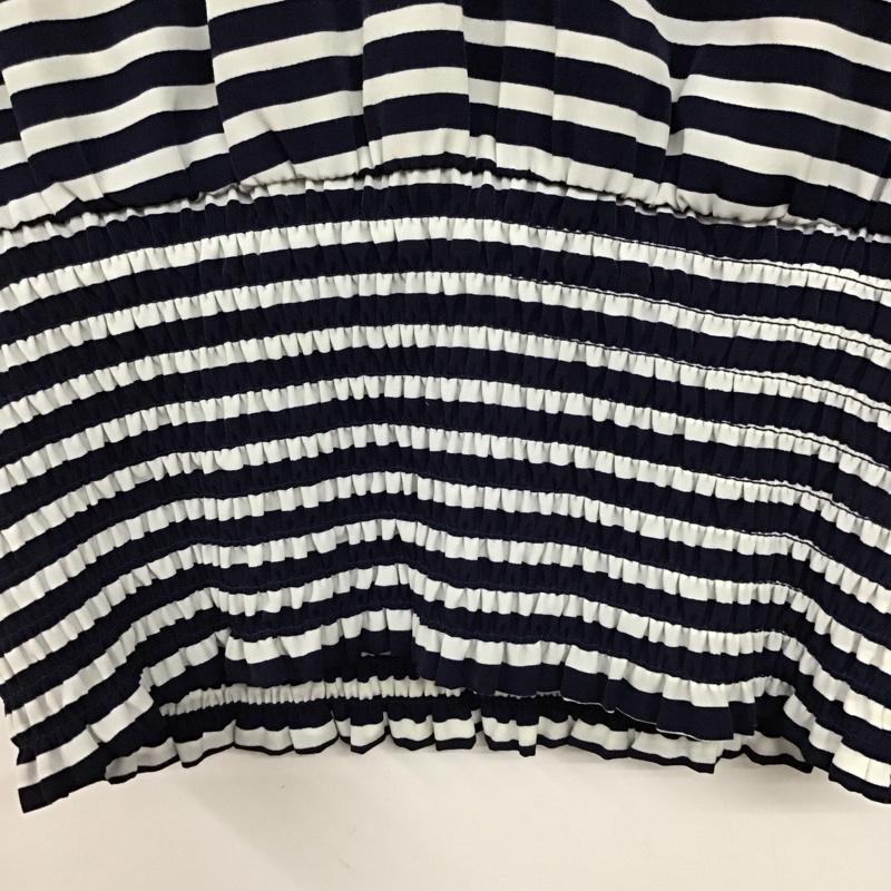アクシーズファム axes femme カットソー 半袖 M ボーダー柄 白 / ホワイト / X 紺 / ネイビー /  レディース USED 古着 中古 10140630