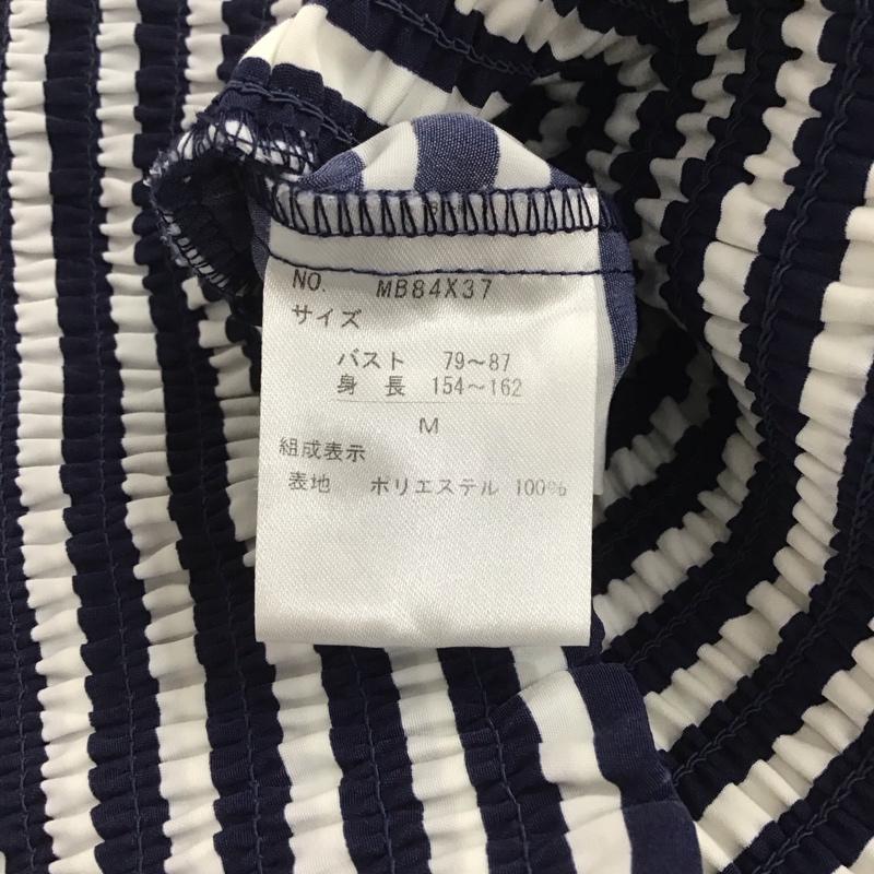 アクシーズファム axes femme カットソー 半袖 M ボーダー柄 白 / ホワイト / X 紺 / ネイビー /  レディース USED 古着 中古 10140630