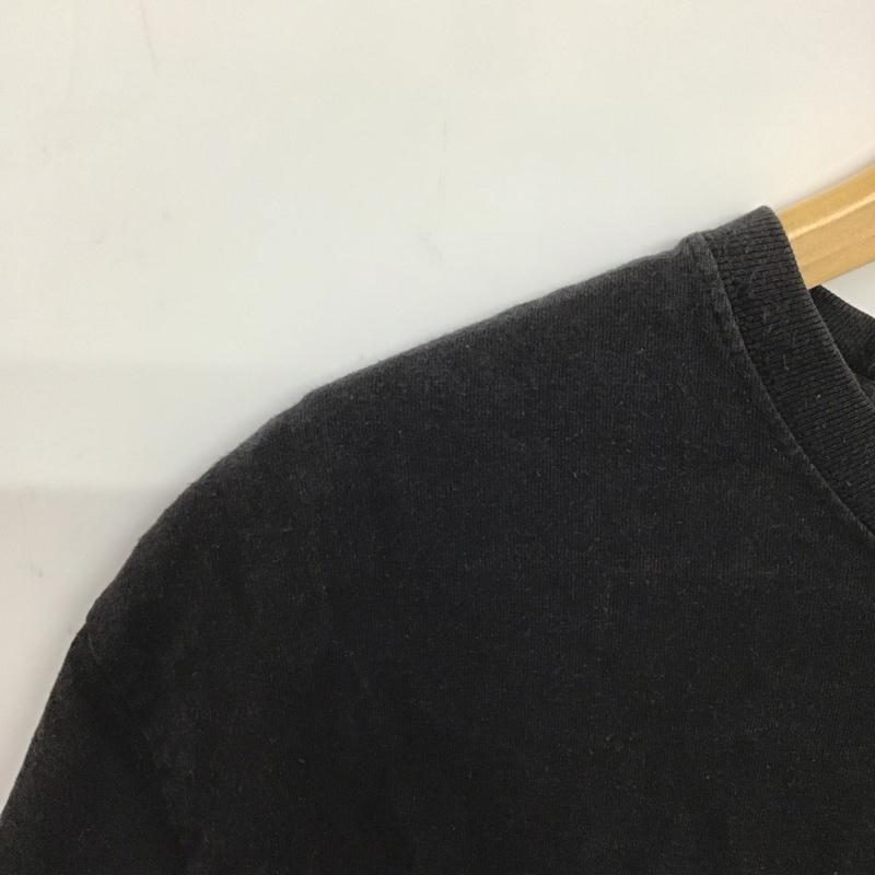 チャンピオン Champion Tシャツ 半袖 半袖カットソー プリントTシャツ クルーネックカットソー プリント 黒 / ブラック /  メンズ USED 古着 中古 10140651
