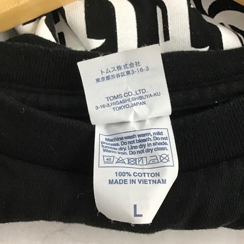 ジャスティンディヴィス JUSTIN DAVIS Tシャツ 半袖 半袖カットソー プリントTシャツ クルーネックカットソー unitedempire L ロゴ、文字 黒 / ブラック /  メンズ USED 古着 中古 10140709