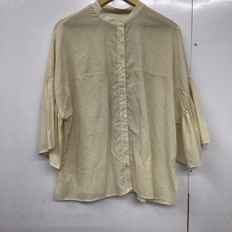 ローリーズファーム LOWRYS FARM シャツ、ブラウス 半袖 FREE 無地 アイボリー / アイボリー /  レディース USED 古着 中古 10140743