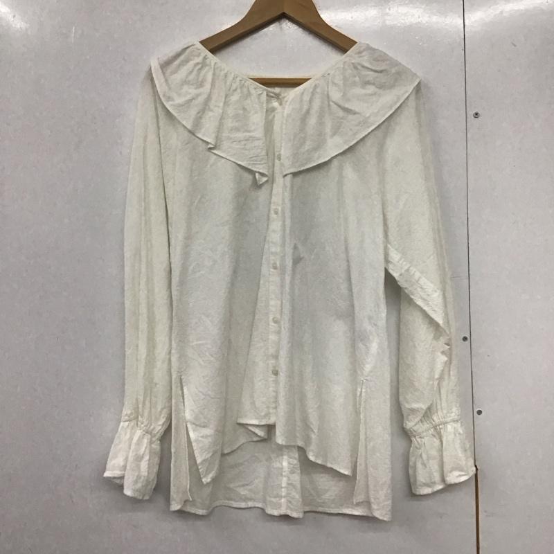ローリーズファーム LOWRYS FARM シャツ、ブラウス 長袖 FREE 無地 白 / ホワイト /  レディース USED 古着 中古 10140746