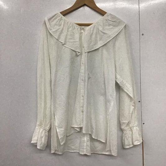 ローリーズファーム LOWRYS FARM シャツ、ブラウス 長袖 FREE 無地 白 / ホワイト /  レディース USED 古着 中古 10140746