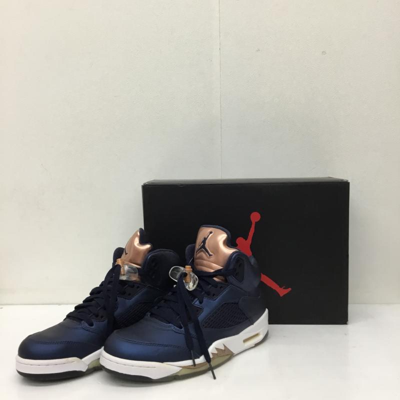 ナイキ NIKE スニーカー スニーカー 136027-416 Air Jordan 5 Retro Bronze 26.0cm ロゴ、文字 紺 / ネイビー / X 桃 / ピンク /  メンズ USED 古着 中古 10140753