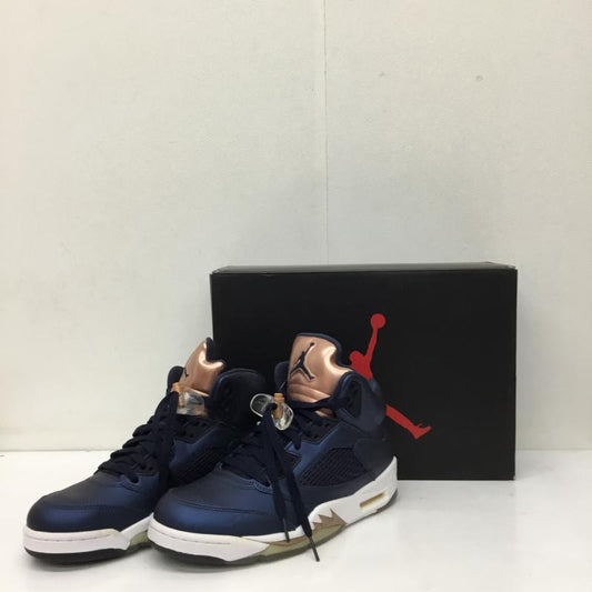 ナイキ NIKE スニーカー スニーカー 136027-416 Air Jordan 5 Retro Bronze 26.0cm ロゴ、文字 紺 / ネイビー / X 桃 / ピンク /  メンズ USED 古着 中古 10140753