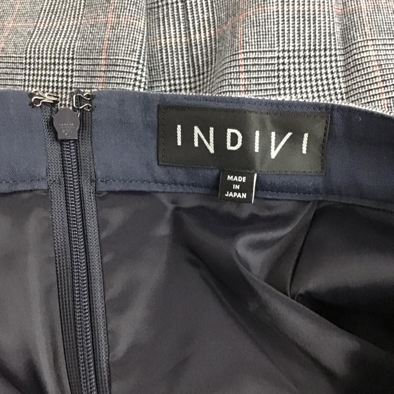 インディヴィ INDIVI スカート ひざ丈スカート 40 チェック マルチカラー / マルチカラー /  レディース USED 古着 中古 10140759