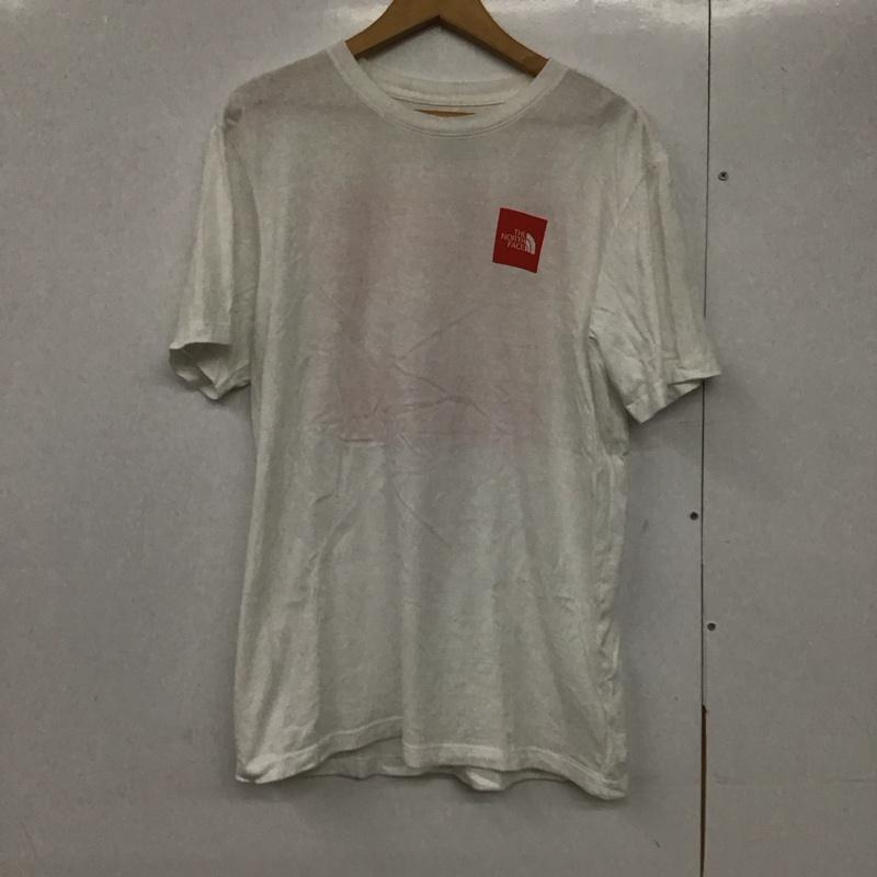 ザノースフェイス THE NORTH FACE Tシャツ 半袖 半袖カットソー プリントTシャツ クルーネックカットソー M ロゴ、文字 白 / ホワイト /  メンズ USED 古着 中古 10140775