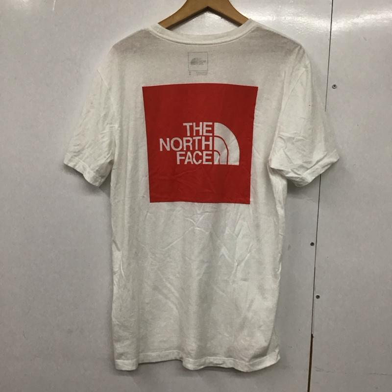 ザノースフェイス THE NORTH FACE Tシャツ 半袖 半袖カットソー プリントTシャツ クルーネックカットソー M ロゴ、文字 白 / ホワイト /  メンズ USED 古着 中古 10140775