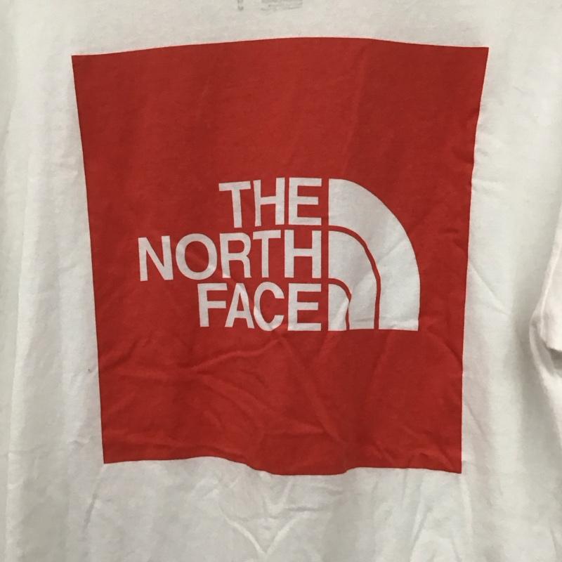 ザノースフェイス THE NORTH FACE Tシャツ 半袖 半袖カットソー プリントTシャツ クルーネックカットソー M ロゴ、文字 白 / ホワイト /  メンズ USED 古着 中古 10140775