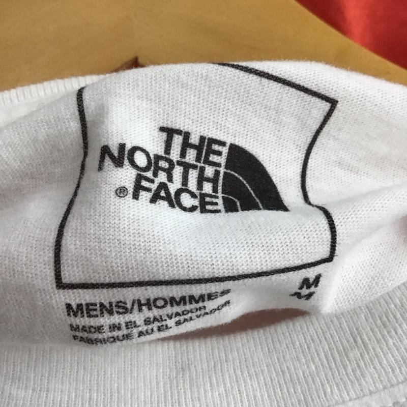 ザノースフェイス THE NORTH FACE Tシャツ 半袖 半袖カットソー プリントTシャツ クルーネックカットソー M ロゴ、文字 白 / ホワイト /  メンズ USED 古着 中古 10140775