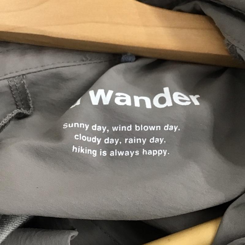 アンドワンダー and wander シャツ、ブラウス 長袖 長袖シャツ 無地シャツ カラーシャツ 0 ロゴ、文字 灰 / グレー /  メンズ USED 古着 中古 10140781