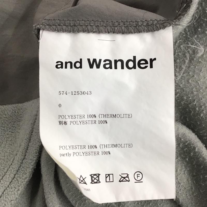 アンドワンダー and wander シャツ、ブラウス 長袖 長袖シャツ 無地シャツ カラーシャツ 0 ロゴ、文字 灰 / グレー /  メンズ USED 古着 中古 10140781
