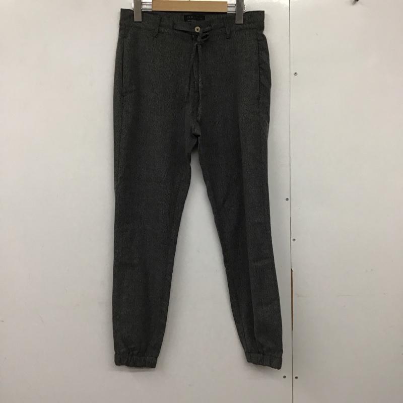ザラメン ZARA MAN パンツ スラックス スラックスパンツ ワイドパンツ ストレッチパンツ S 無地 白 / ホワイト / X 黒 / ブラック /  メンズ USED 古着 中古 10140808