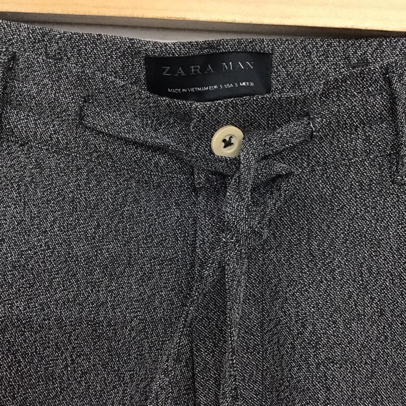 ザラメン ZARA MAN パンツ スラックス スラックスパンツ ワイドパンツ ストレッチパンツ S 無地 白 / ホワイト / X 黒 / ブラック /  メンズ USED 古着 中古 10140808