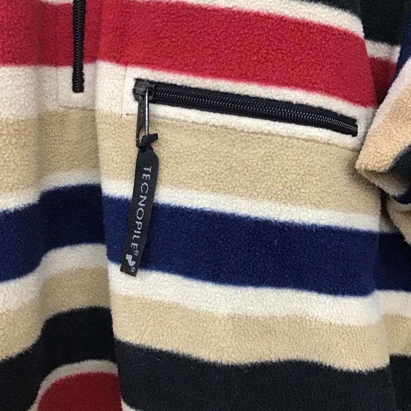 ジャック・ウルフスキン Jack Wolfskin ジャケット、上着 ジャケット、ブレザー フリースジャケット プルオーバー 古着 ジップアップ 90s M ボーダー柄 マルチカラー / マルチカラー /  メンズ USED 古着 中古 10140824