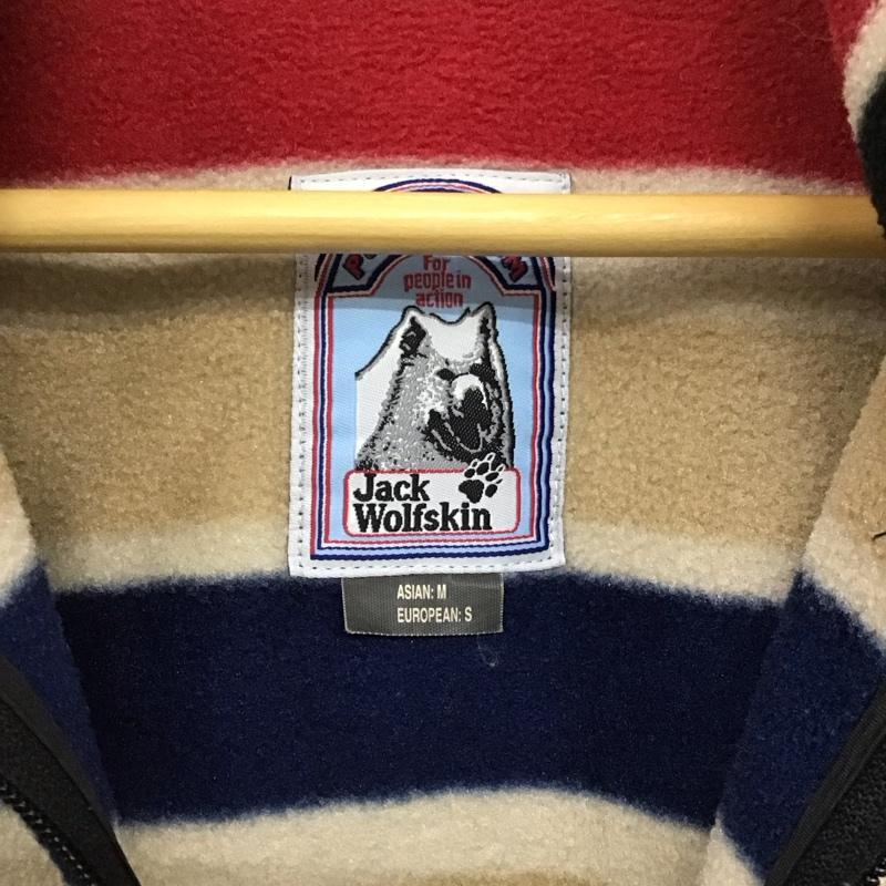 ジャック・ウルフスキン Jack Wolfskin ジャケット、上着 ジャケット、ブレザー フリースジャケット プルオーバー 古着 ジップアップ 90s M ボーダー柄 マルチカラー / マルチカラー /  メンズ USED 古着 中古 10140824