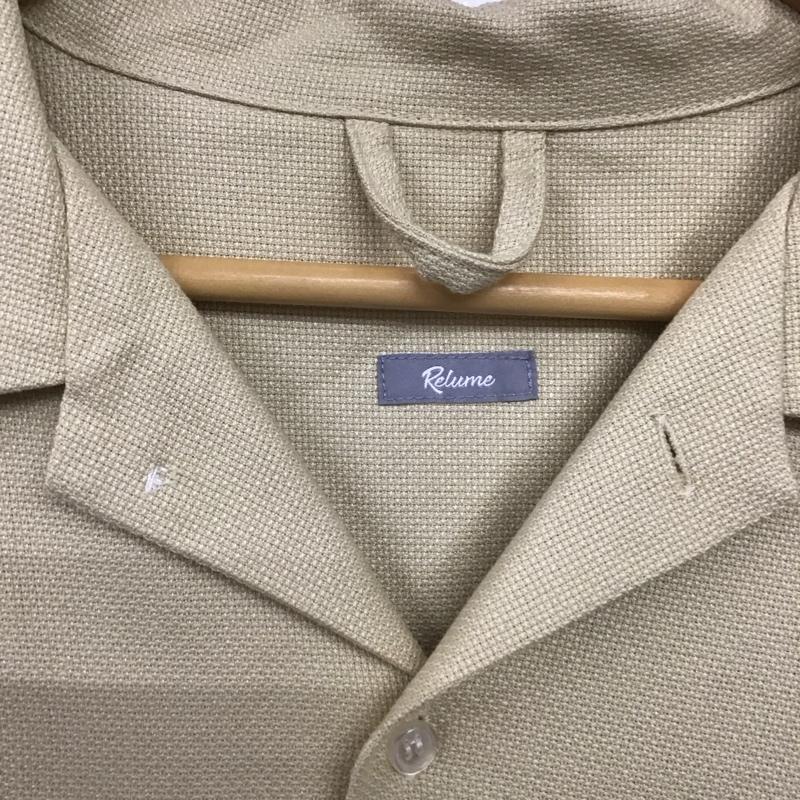 レリューム relume シャツ、ブラウス 半袖 半袖シャツ 無地シャツ ポケットシャツ L 刺繍 ベージュ / ベージュ /  メンズ USED 古着 中古 10140858
