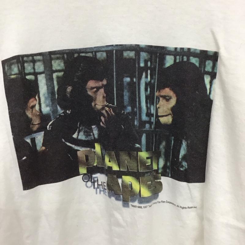 古着 USED Tシャツ 半袖 半袖カットソー プリントTシャツ クルーネックカットソー 猿の惑星 L プリント 白 / ホワイト /  メンズ USED 古着 中古 10140862