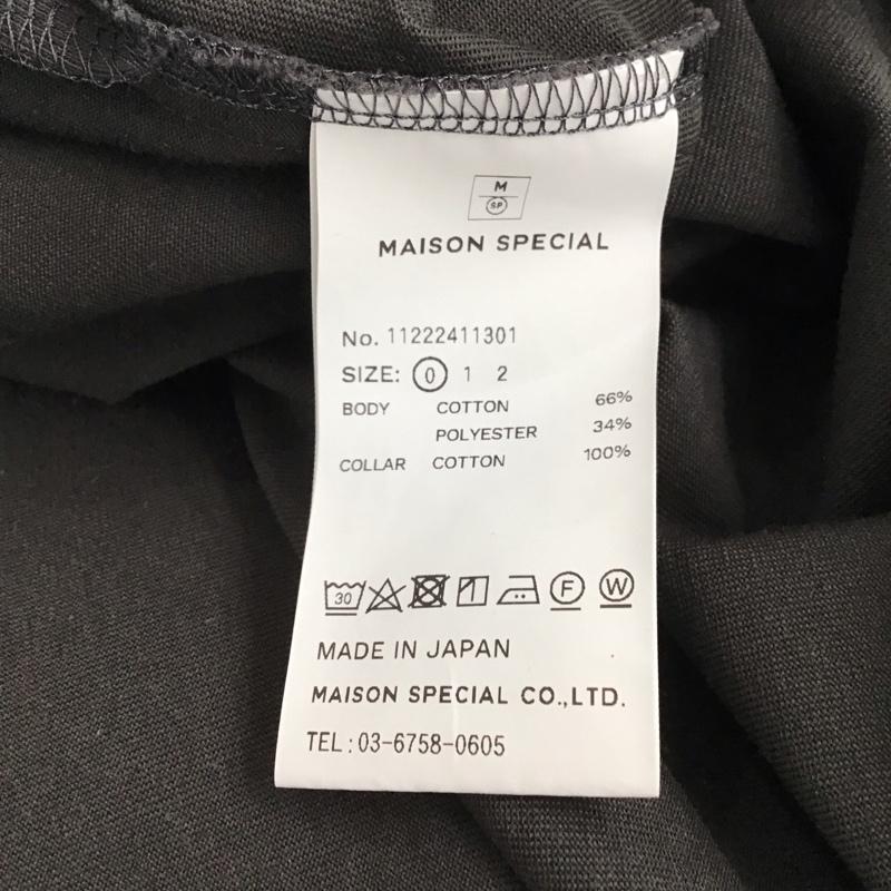 メゾンスペシャル MAISON SPECIAL カットソー 長袖 長袖カットソー 無地カットソー クルーネック 0 無地 黒 / ブラック /  メンズ USED 古着 中古 10140863