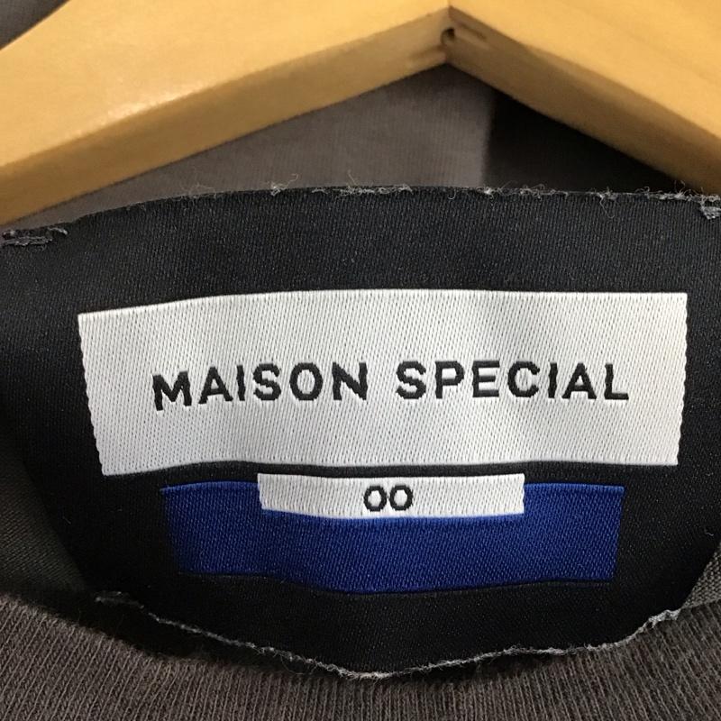 メゾンスペシャル MAISON SPECIAL カットソー 長袖 長袖カットソー 無地カットソー クルーネック 0 無地 黒 / ブラック /  メンズ USED 古着 中古 10140863