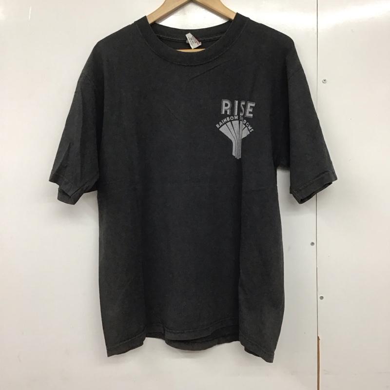 バーンズ BARNS Tシャツ 半袖 半袖カットソー プリントTシャツ クルーネックカットソー M ロゴ、文字 黒 / ブラック /  メンズ USED 古着 中古 10140865