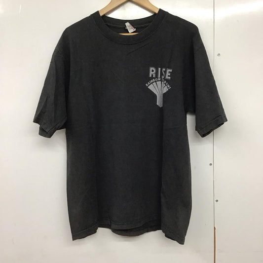 バーンズ BARNS Tシャツ 半袖 半袖カットソー プリントTシャツ クルーネックカットソー M ロゴ、文字 黒 / ブラック /  メンズ USED 古着 中古 10140865