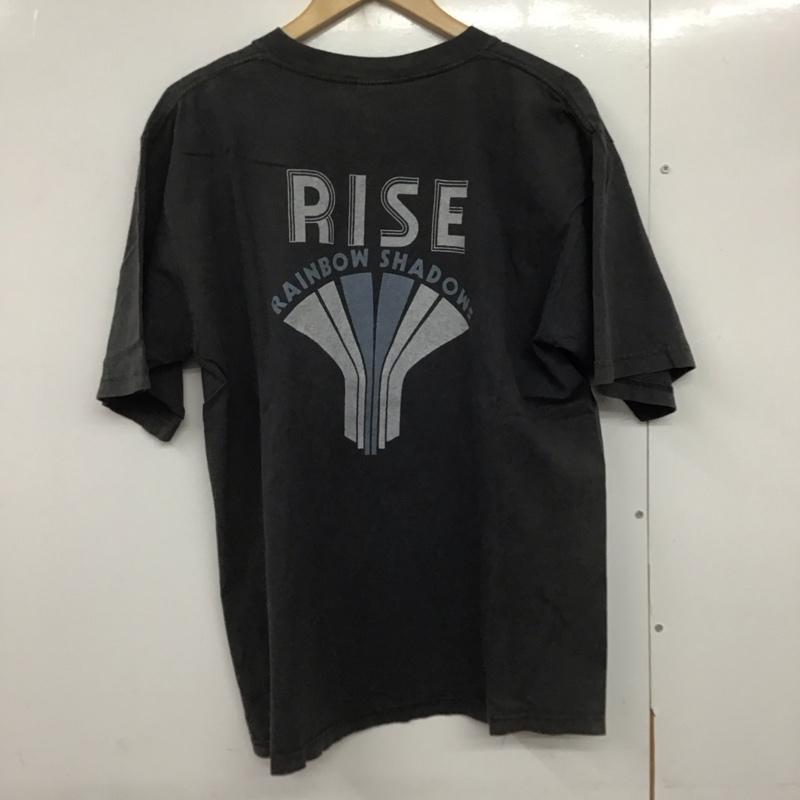バーンズ BARNS Tシャツ 半袖 半袖カットソー プリントTシャツ クルーネックカットソー M ロゴ、文字 黒 / ブラック /  メンズ USED 古着 中古 10140865