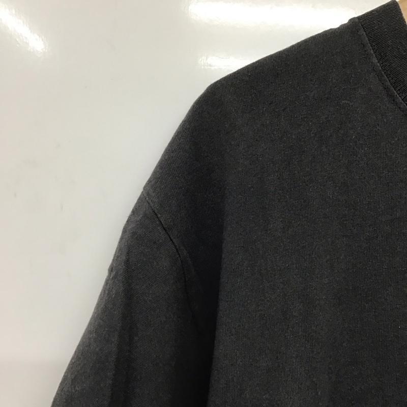 バーンズ BARNS Tシャツ 半袖 半袖カットソー プリントTシャツ クルーネックカットソー M ロゴ、文字 黒 / ブラック /  メンズ USED 古着 中古 10140865