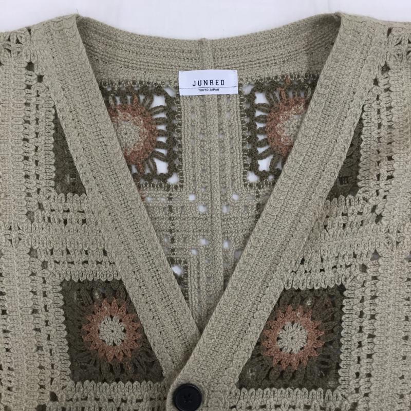 ジュンレッド JUNRed カーディガン 長袖 ANK-73000 クロシェルーズカーディガン L  茶 / ブラウン / X 桃 / ピンク /  メンズ USED 古着 中古 10140875
