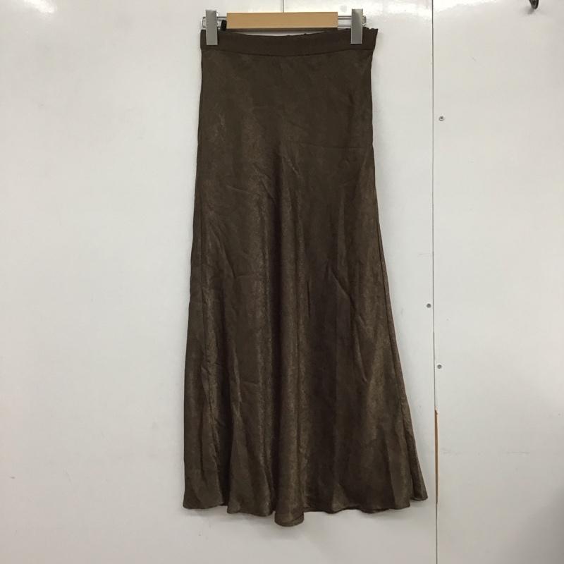 ローリーズファーム LOWRYS FARM スカート ロングスカート FREE 無地 茶 / ブラウン /  レディース USED 古着 中古 10140890