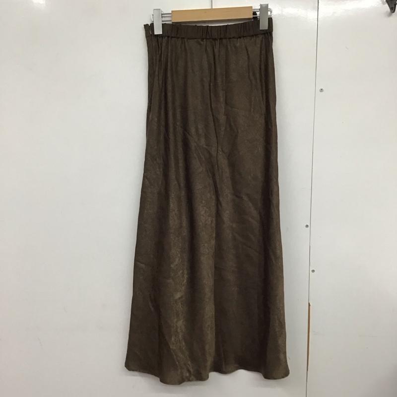 ローリーズファーム LOWRYS FARM スカート ロングスカート FREE 無地 茶 / ブラウン /  レディース USED 古着 中古 10140890