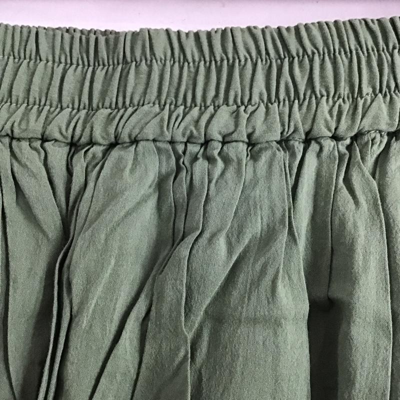 サニーレーベル Sonny Label スカート ロングスカート LA85-25F305 コットンレーヨンギャザーマキシスカート FREE 無地 カーキ / カーキ /  レディース USED 古着 中古 10140900