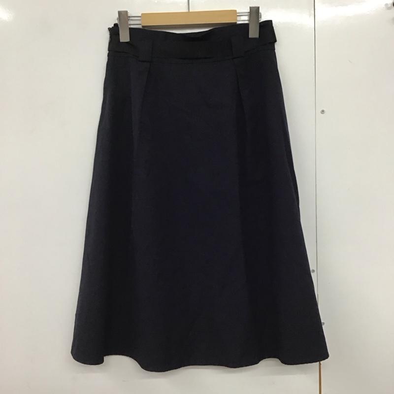 インデックス index スカート ロングスカート M 無地 紺 / ネイビー /  レディース USED 古着 中古 10140905