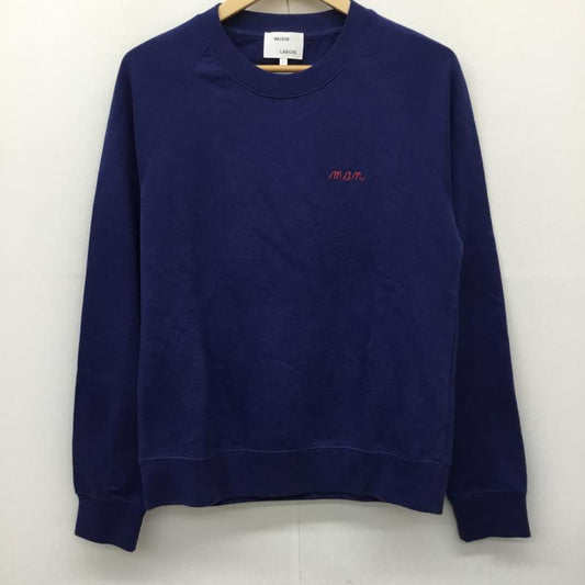 メゾンラビッシュ MAISON LABICHE トレーナー 長袖 S ワンポイント 紺 / ネイビー /  メンズ USED 古着 中古 10140933