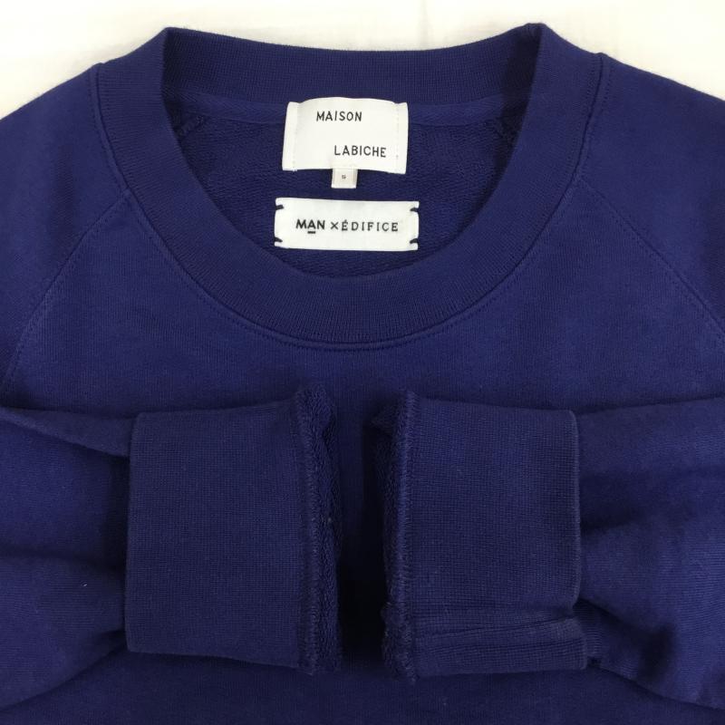 メゾンラビッシュ MAISON LABICHE トレーナー 長袖 S ワンポイント 紺 / ネイビー /  メンズ USED 古着 中古 10140933