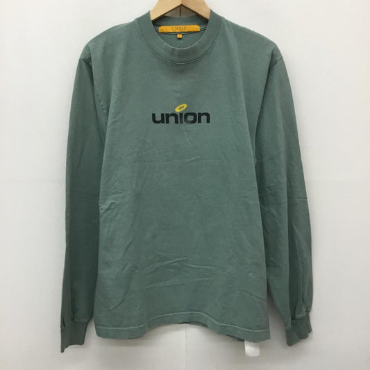 ユニオン UNION カットソー 長袖 1 ロゴ、文字 緑 / グリーン /  メンズ USED 古着 中古 10140936