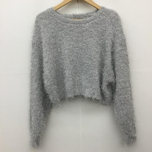 ブージュルード Bou Jeloud ニット、セーター 長袖 FREE 無地 灰 / グレー /  レディース USED 古着 中古 10140943