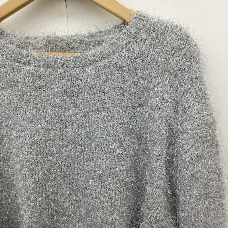ブージュルード Bou Jeloud ニット、セーター 長袖 FREE 無地 灰 / グレー /  レディース USED 古着 中古 10140943