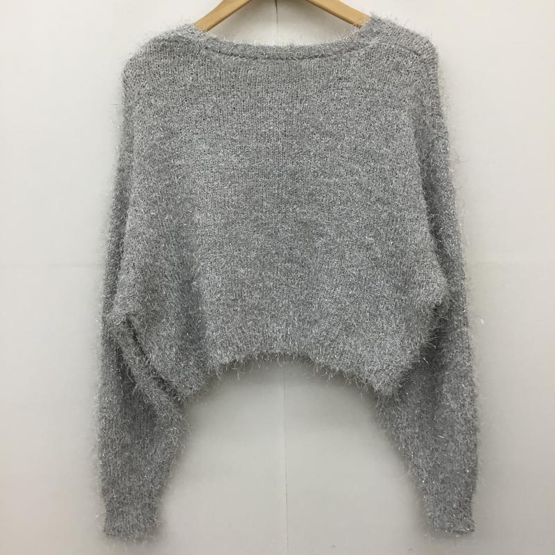 ブージュルード Bou Jeloud ニット、セーター 長袖 FREE 無地 灰 / グレー /  レディース USED 古着 中古 10140943